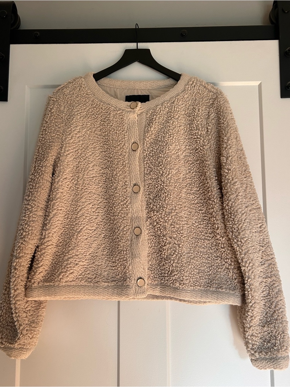 Sanctuary Cream Teddy Sherpa Button-Front Jacket